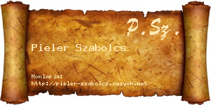 Pieler Szabolcs névjegykártya